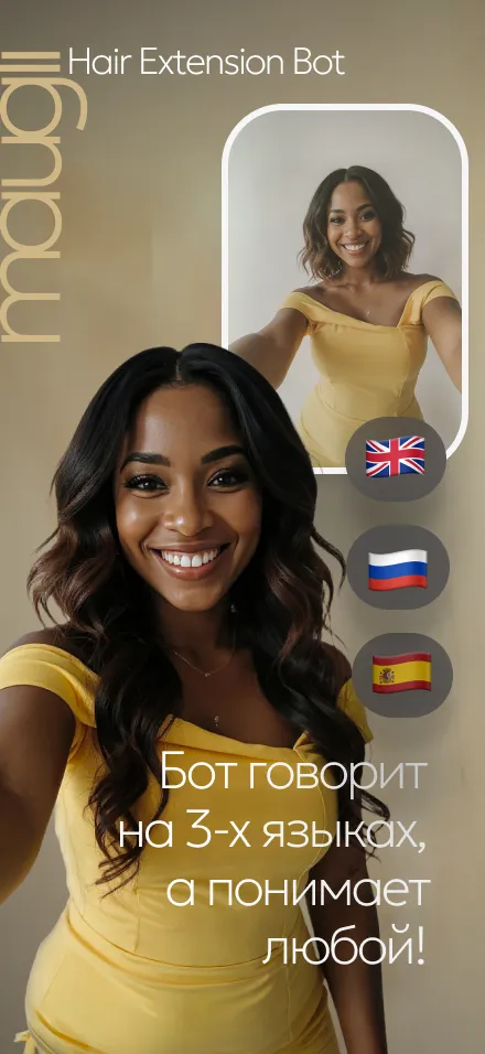 Скриншот демо AI Hair Extension Bot