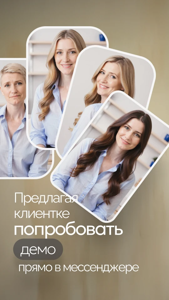 Скриншот демо AI Hair Extension Bot